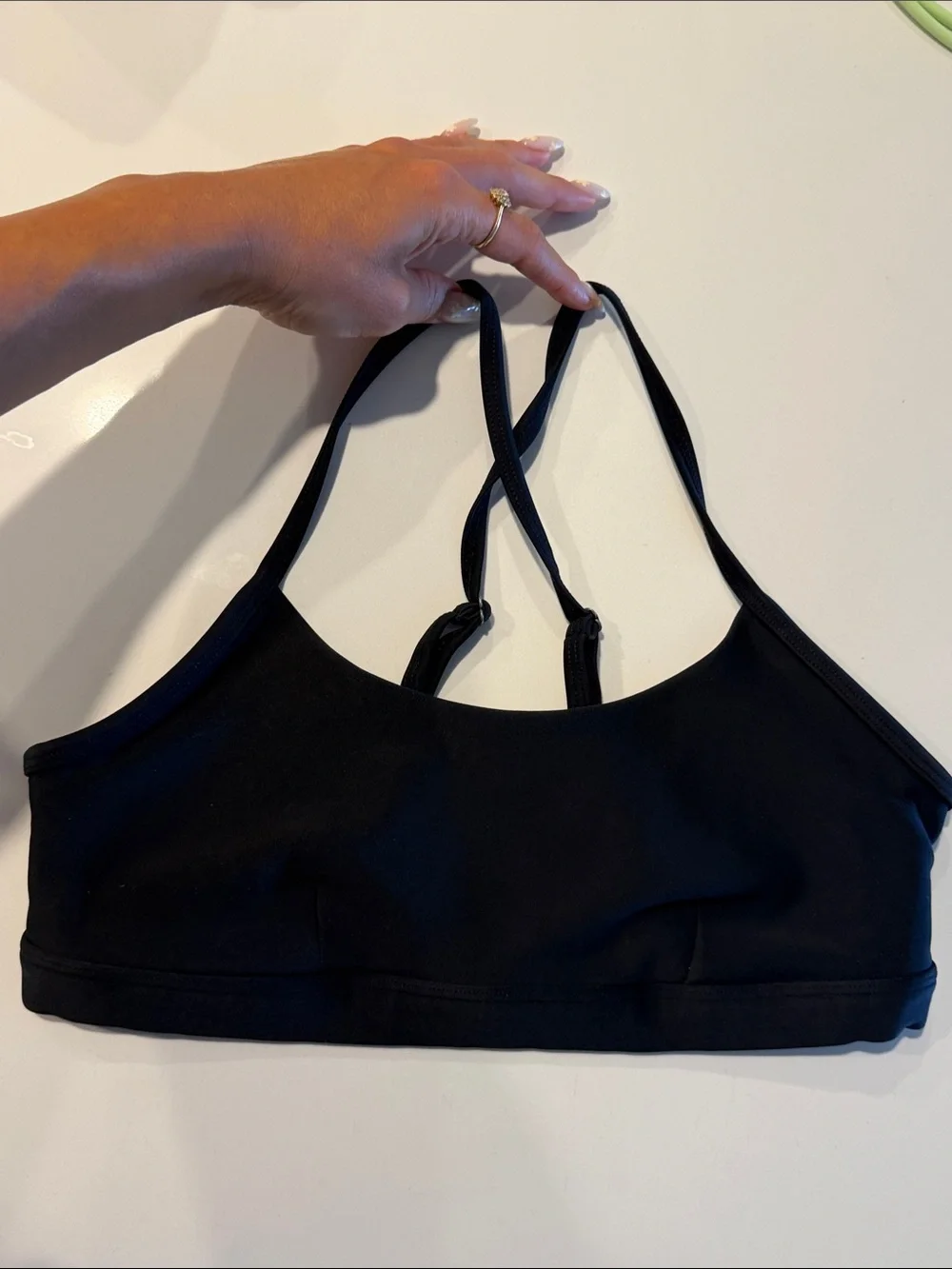 ALO Yoga Black Strappy Sports Bralette